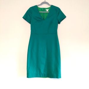JCrew Green Pencil Dress